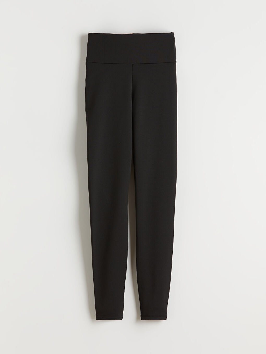 Siyah Yüksek Bel Toparlayıcı Kadın Spor Tayt-4