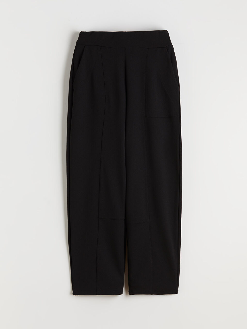 Siyah Beli Lastikli Kadın Pantolon-4