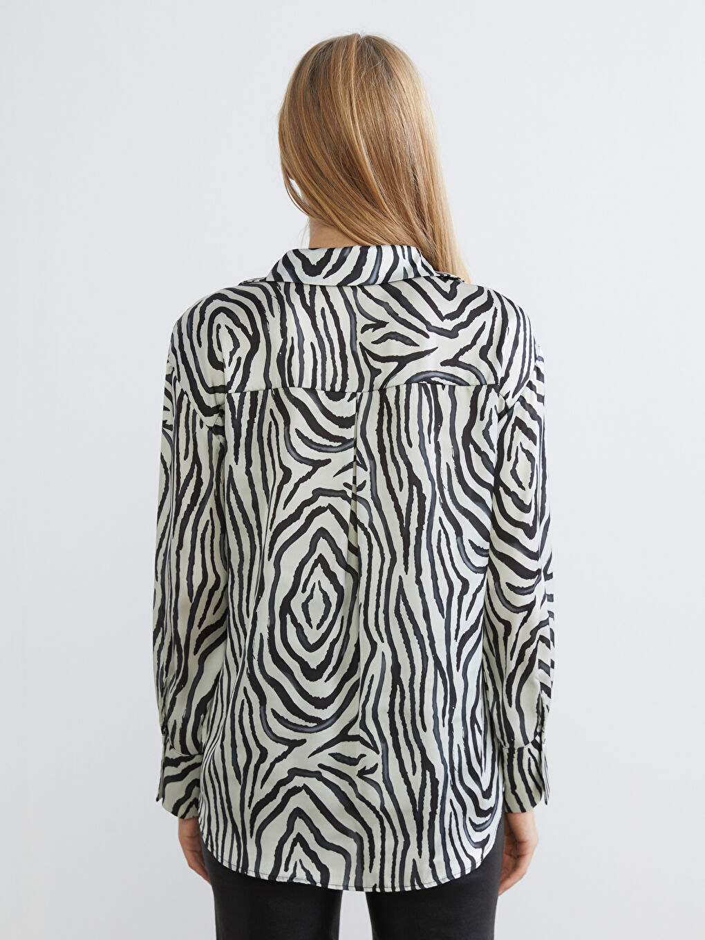 Zebra Patterned Women's Shirt-3