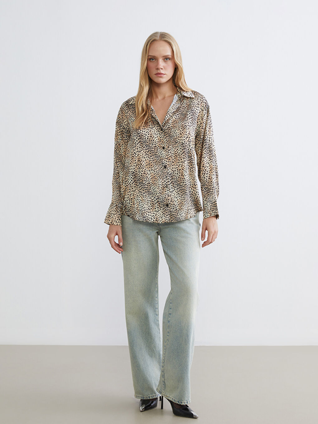 Leopard Print Women's Shirt-1