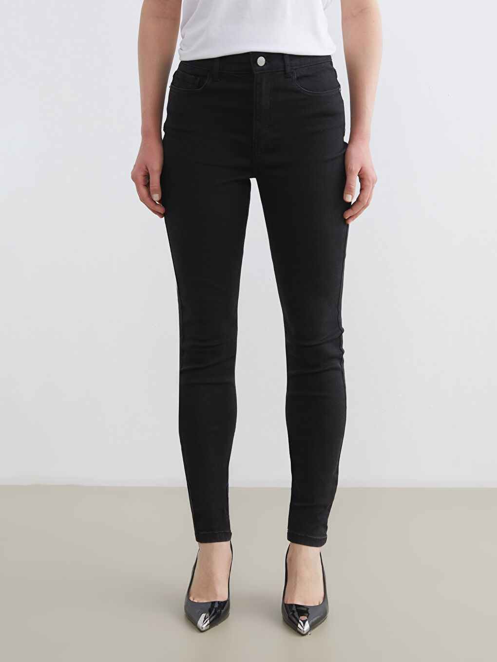 Siyah Mercury Skinny Fit Kadın Jean Pantolon-1