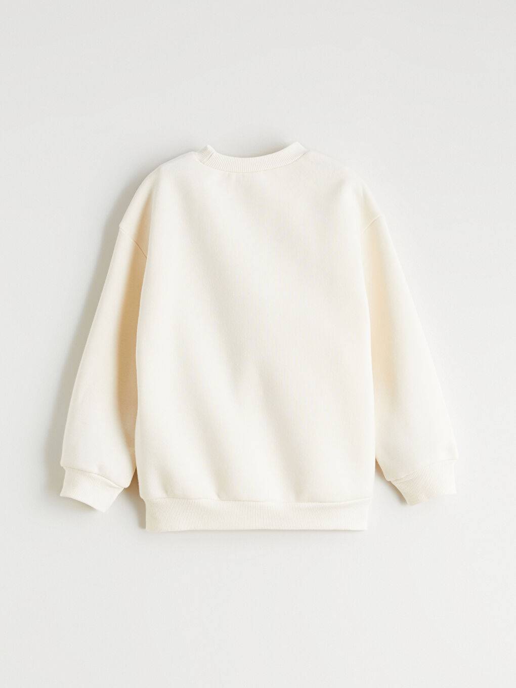 Bej Bisiklet Yaka Ayı Teddy Baskılı Erkek Çocuk Sweatshirt-4