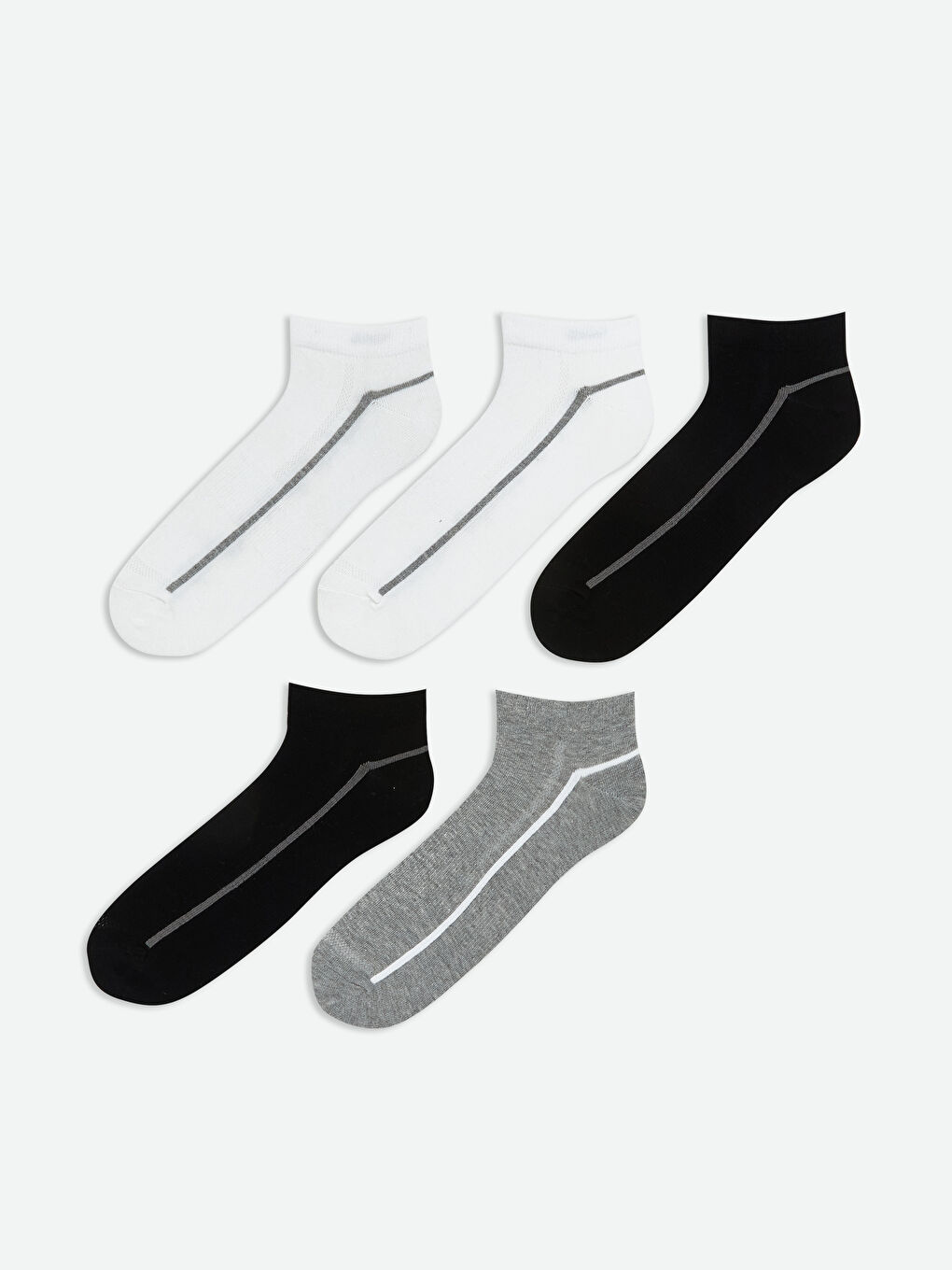 Striped Men's Trainer Socks 5 Pack