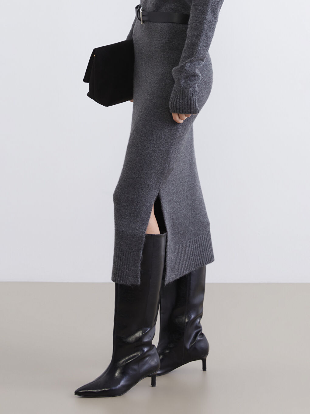 ქალი ანტრაციტი კაბა-3