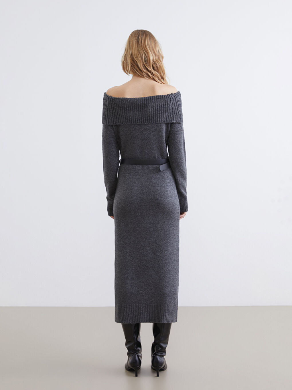 ქალი ანტრაციტი კაბა-4