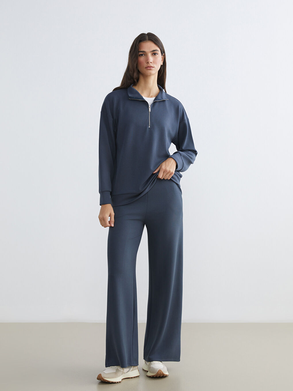 Elasticated Waist Wide Leg Women's Sweatpants