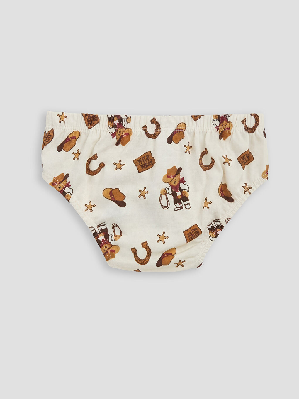 Ekru Beli Lastiklin Baskılı Erkek Çocuk Külot 3'lü-5