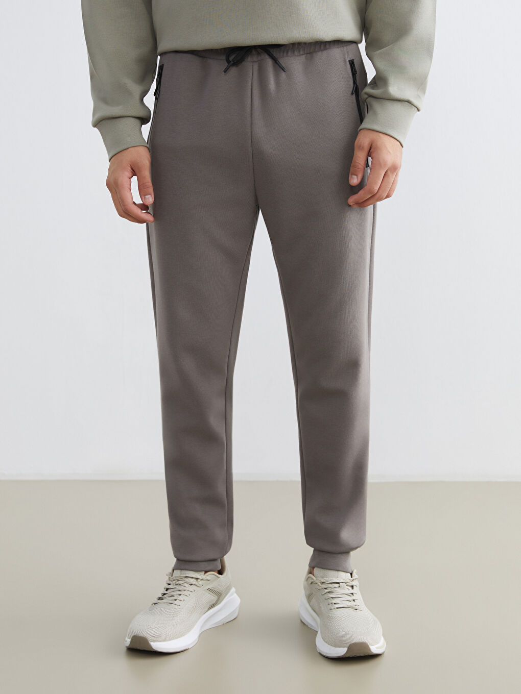 Kahverengi Standart Kalıp Erkek Jogger Eşofman Altı-1