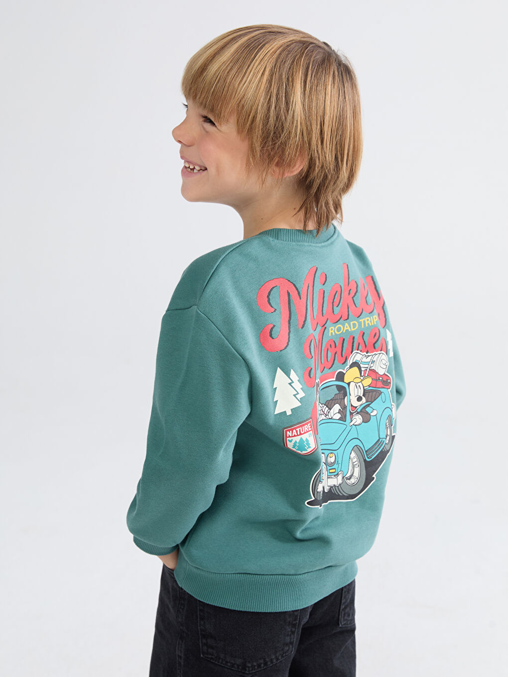 Mickey Mouse Printed Boys' Sweatshirt