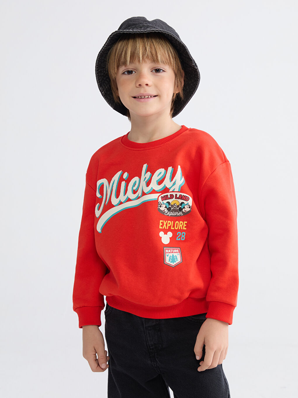 Mickey Mouse Printed Boys' Sweatshirt