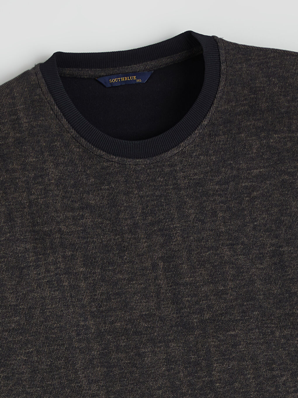 Kahverengi Bisiklet Yaka Erkek Sweatshirt-5