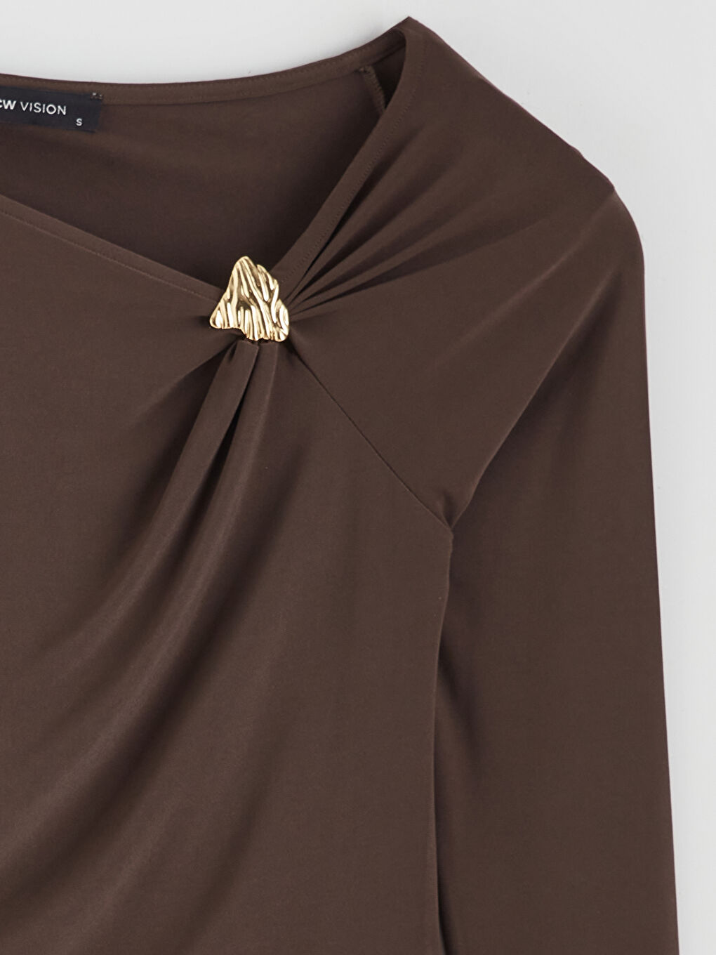 Slash Neck Ruched Blouse-5