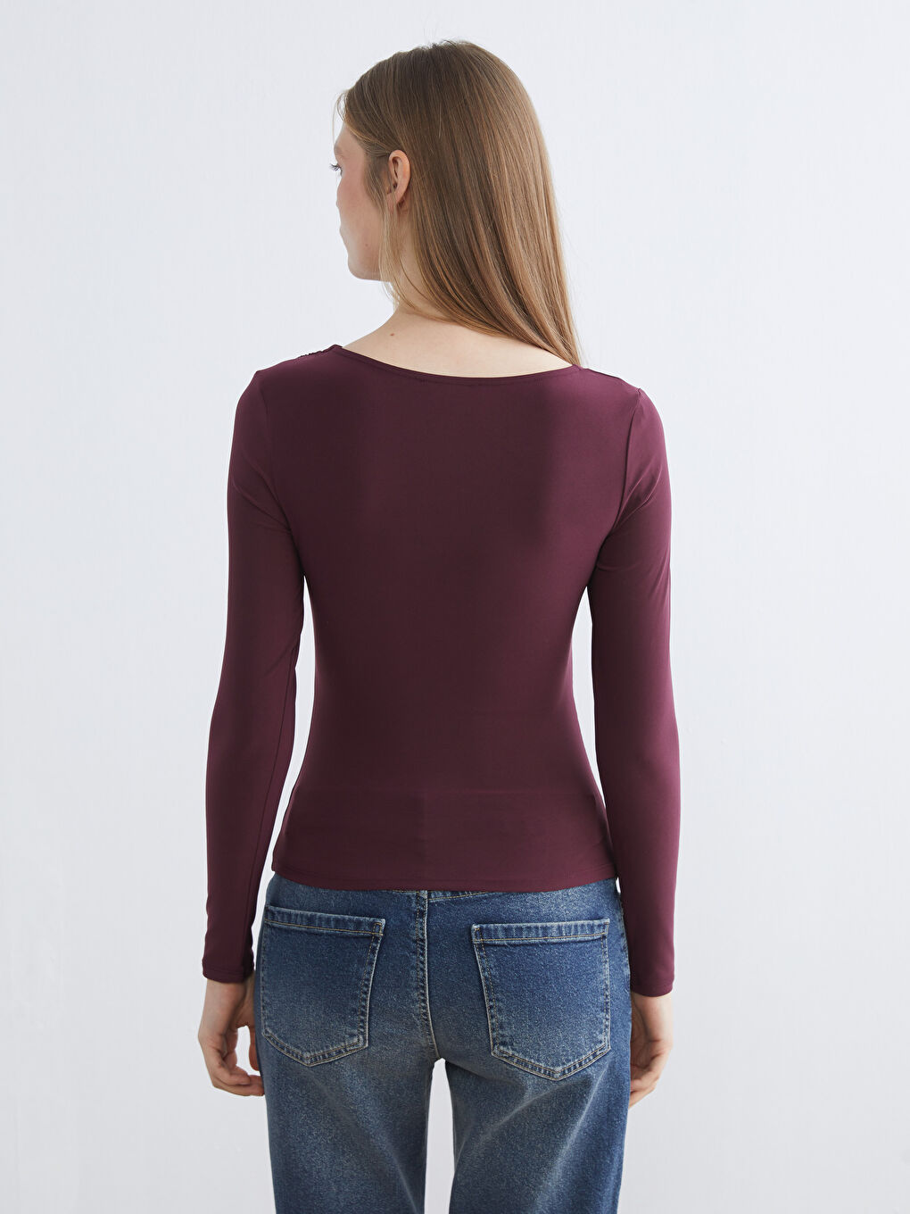 Žena TAMNO LJUBIČASTA Bluza-3