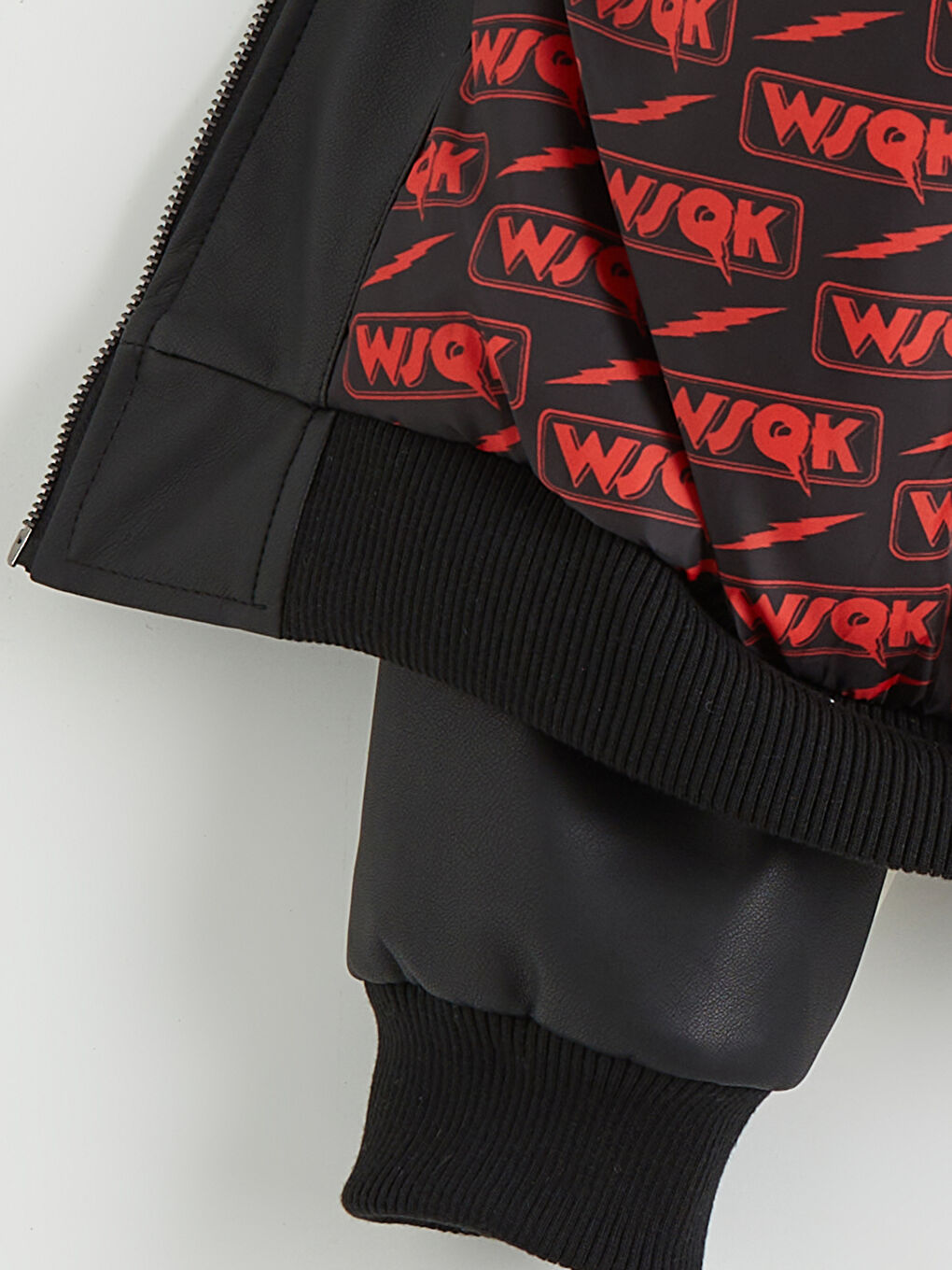 Siyah Rahat Kalıp Stranger Things Baskılı Erkek Deri Görünümlü Ceket-7