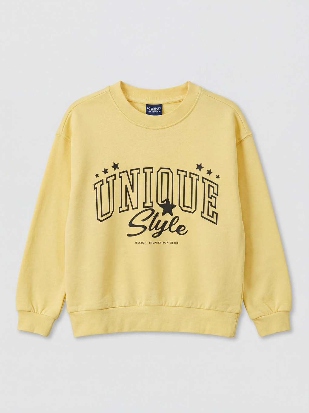 Letter Printed Thick Girls' Sweatshirt