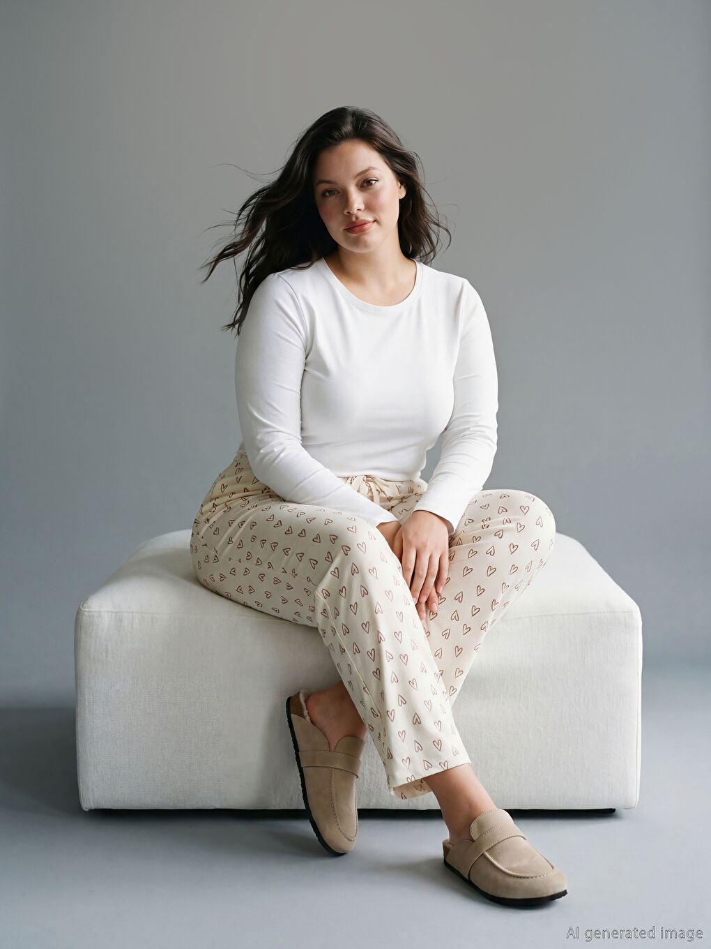 Heart Patterned Women's Pyjama Bottoms