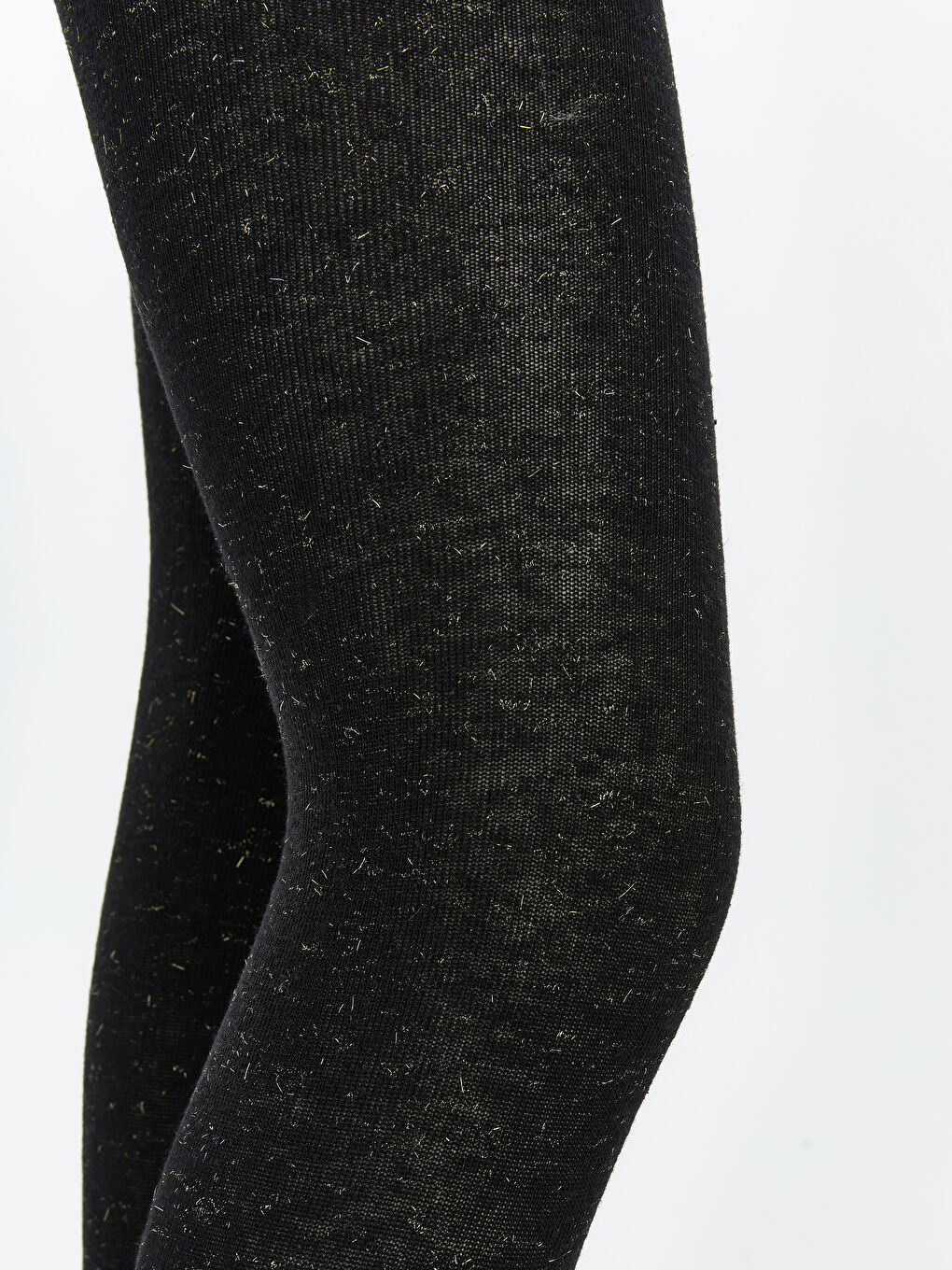 Siyah Işıltılı Kız Çocuk Külotlu Çorap-1