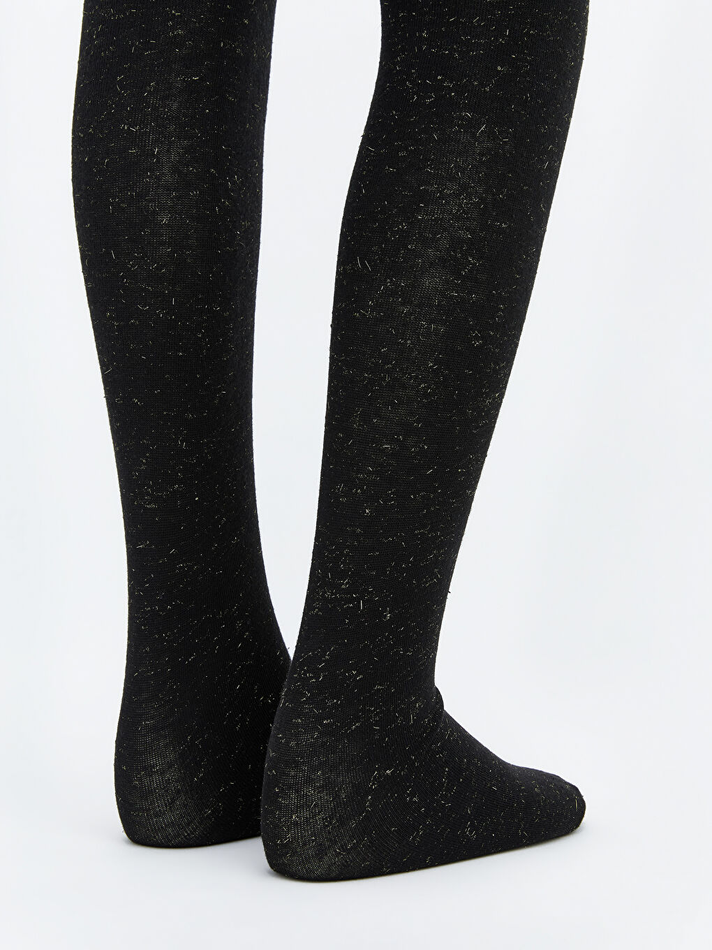 Siyah Işıltılı Kız Çocuk Külotlu Çorap-2