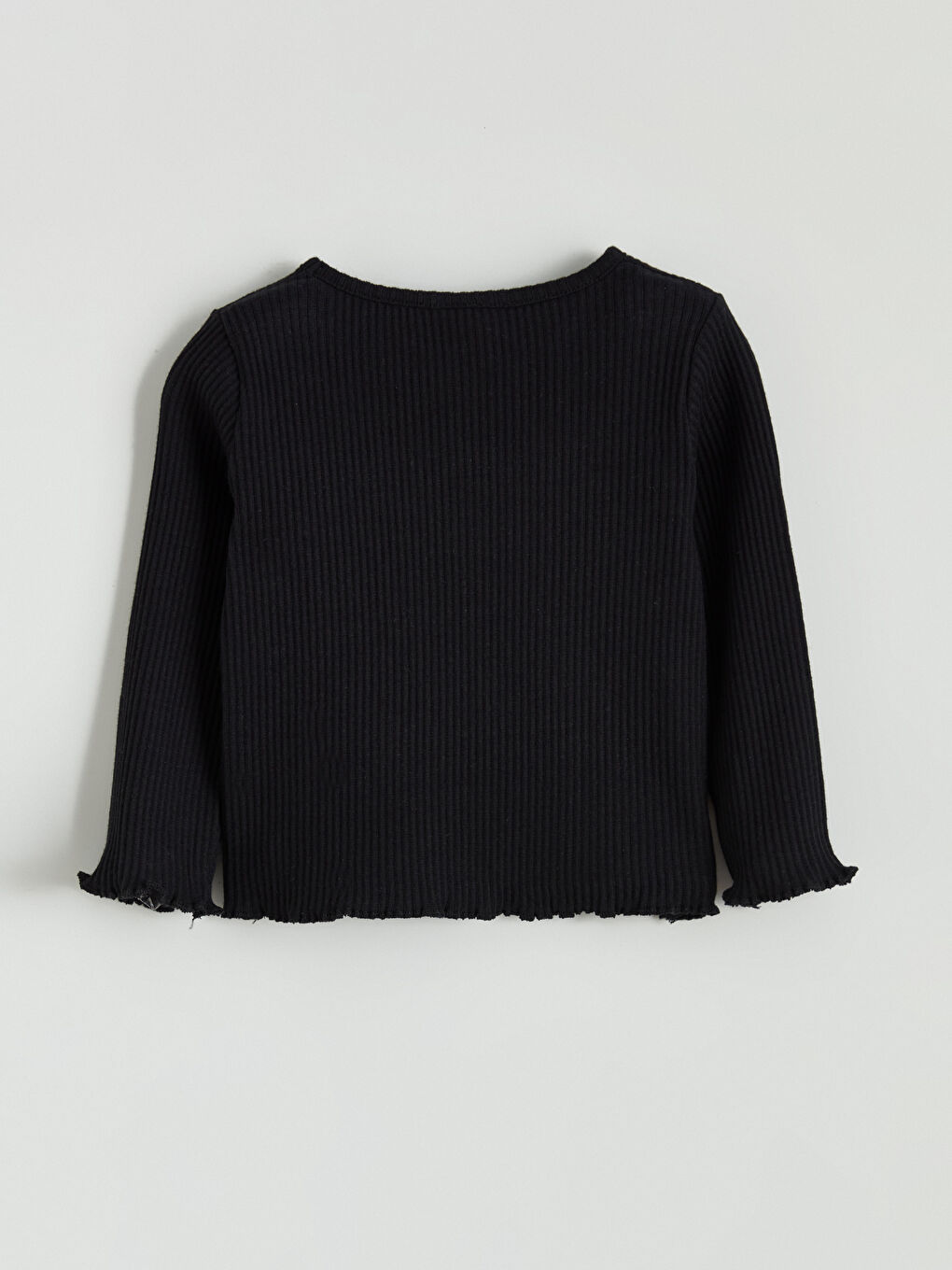 Siyah Bisiklet Yaka Kız Bebek Tişört ve Tayt-3