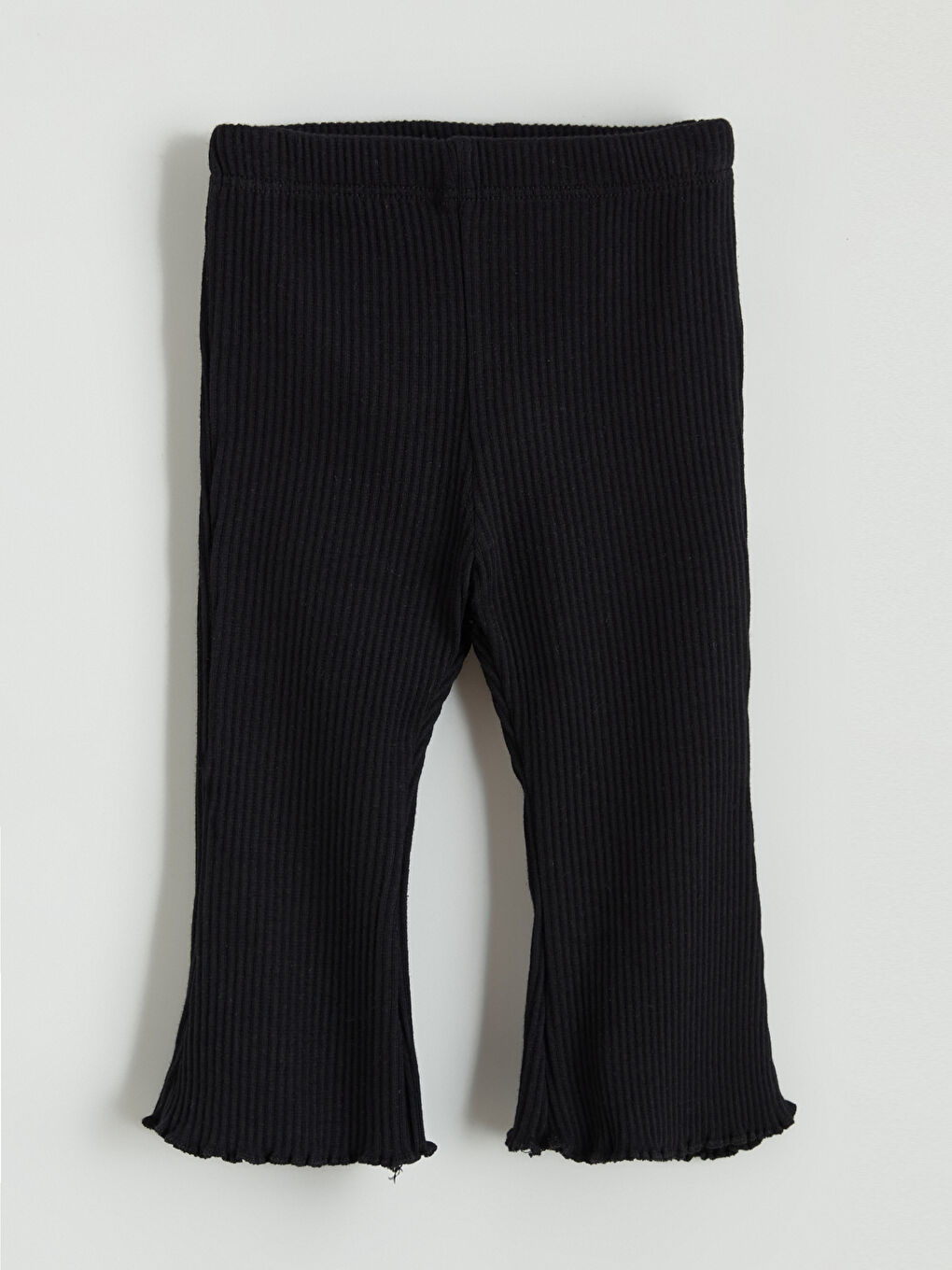 Siyah Bisiklet Yaka Kız Bebek Tişört ve Tayt-4