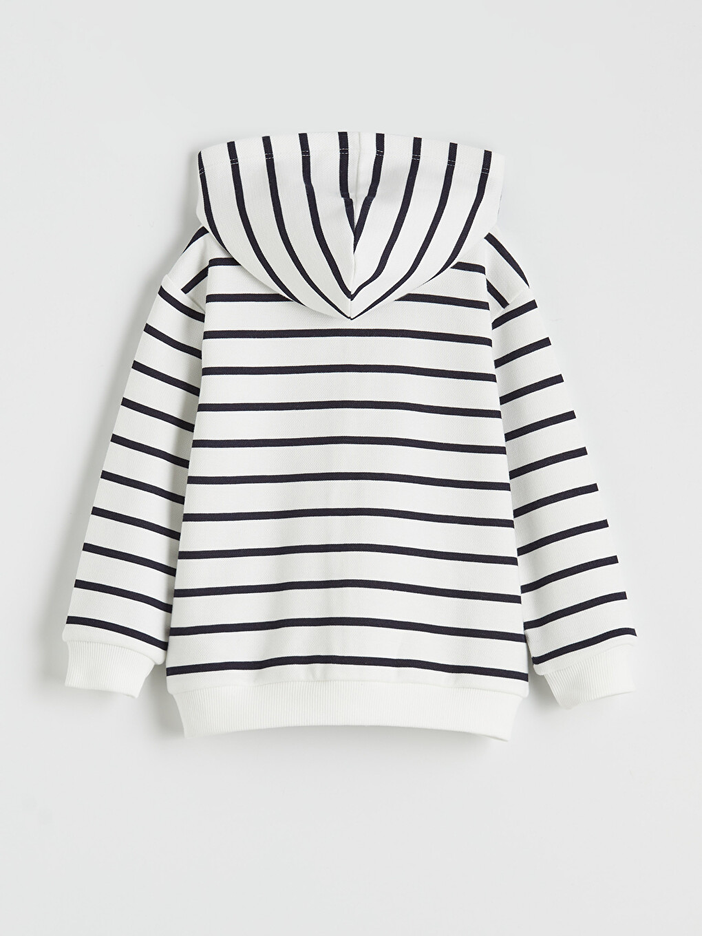 Ekru Kapüşonlu Erkek Çocuk Fermuarlı Sweatshirt-1