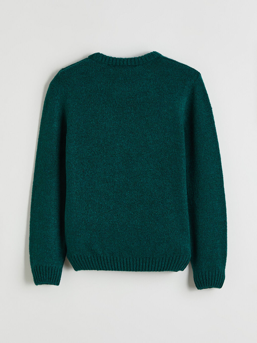 Yeşil Bisiklet Yaka Ayı Teddy Desenli Erkek Çocuk Triko Kazak-2