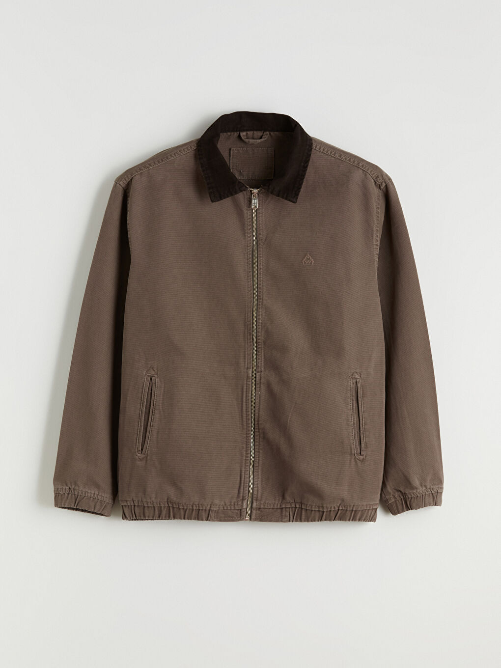 Bej Rahat Kalıp Gömlek Yaka Kanvas Erkek Ceket-5