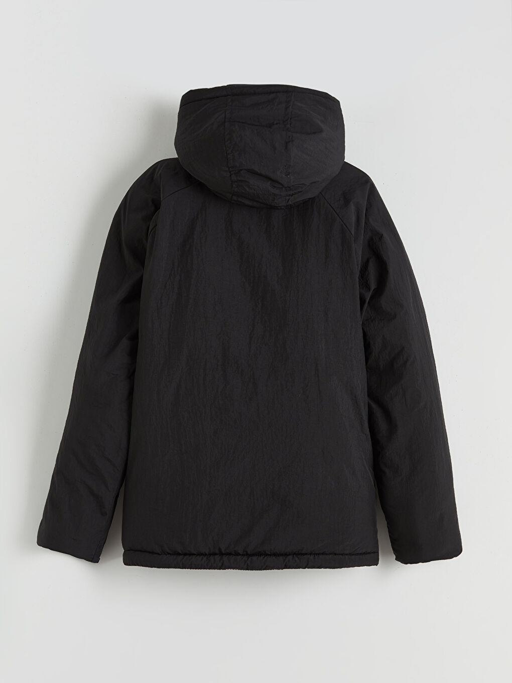 Siyah Rüzgar Geçirmez Erkek Çocuk Mont-1