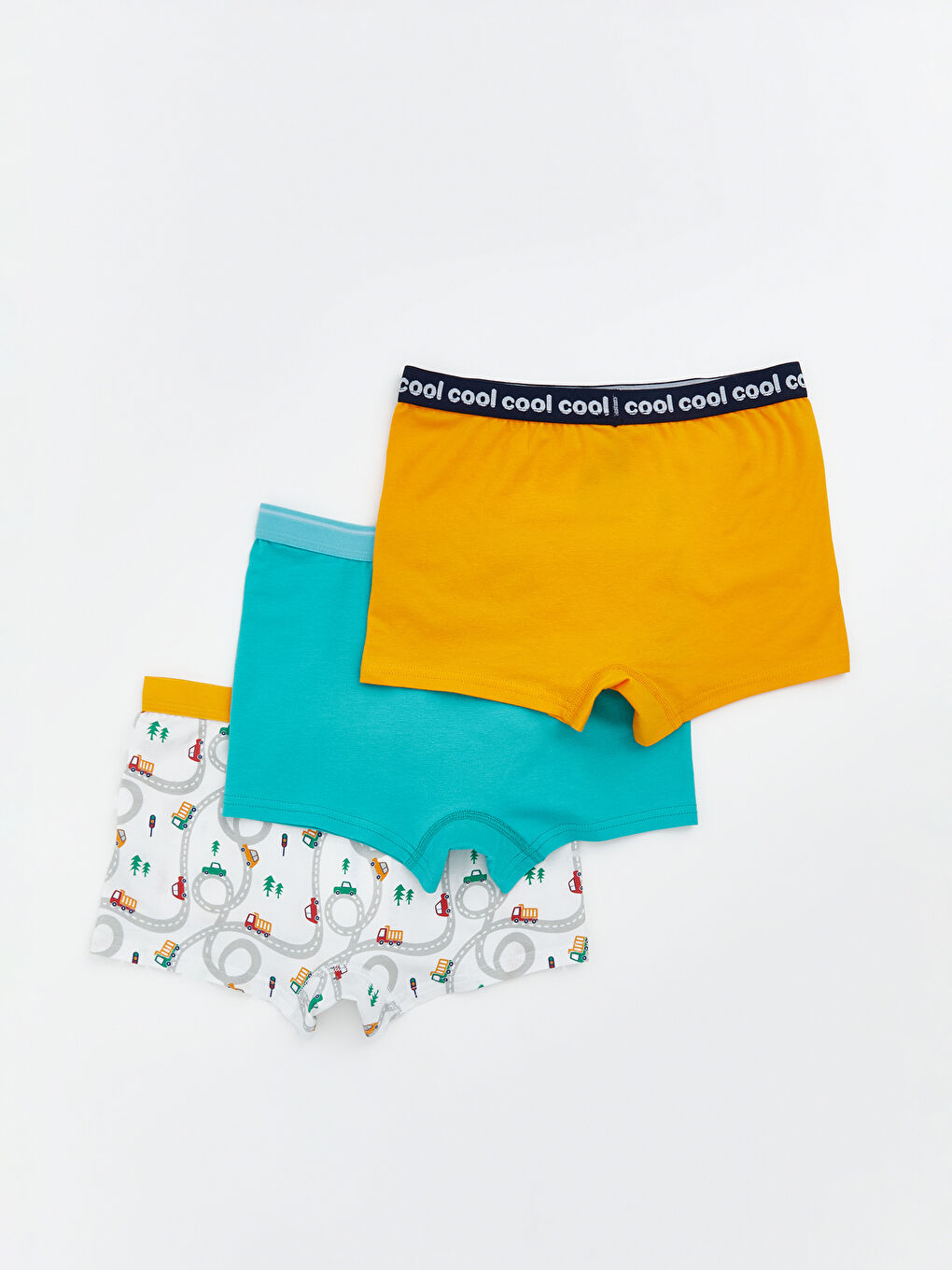 Gri Baskılı Erkek Çocuk Boxer 3'lü-1