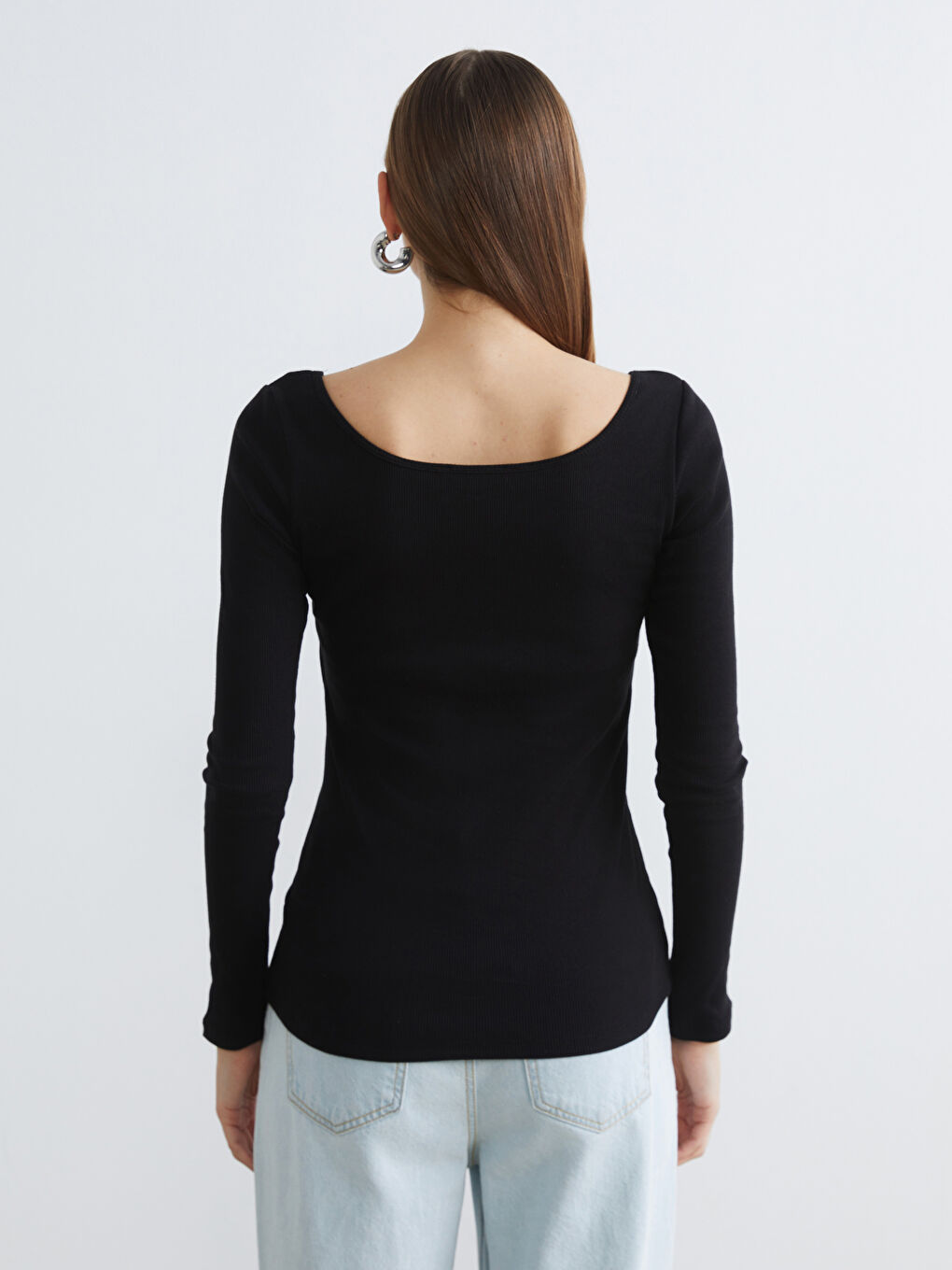 Women's U-Neck Seam Bodysuit-6