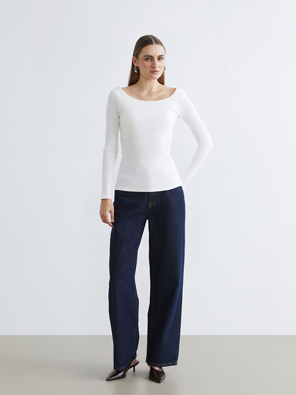 The U-Neck Seamed Bodysuit.-2