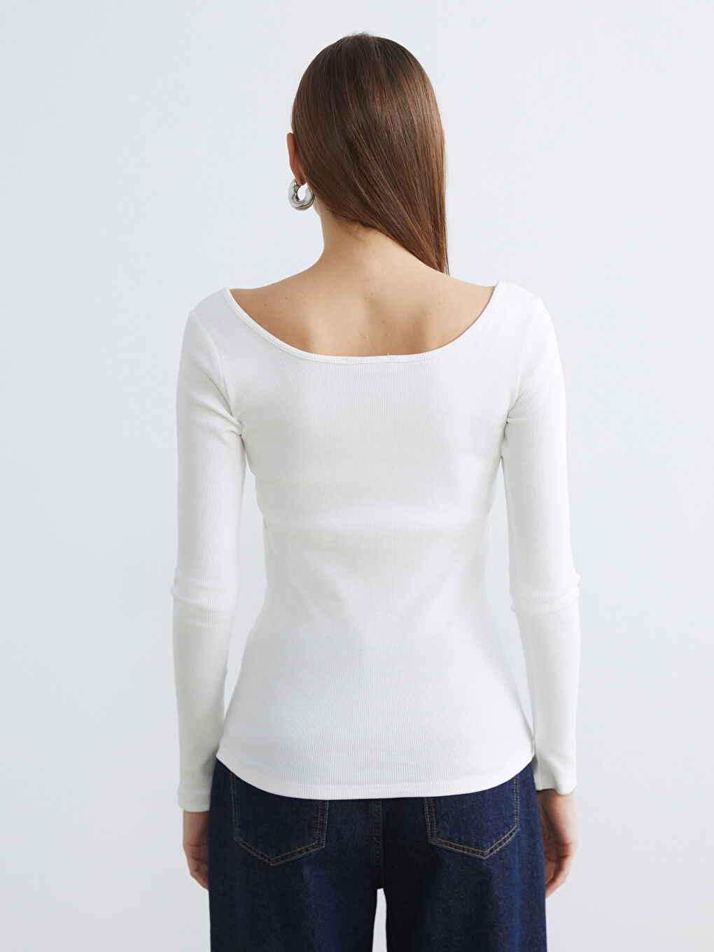 The U-Neck Seamed Bodysuit.-6