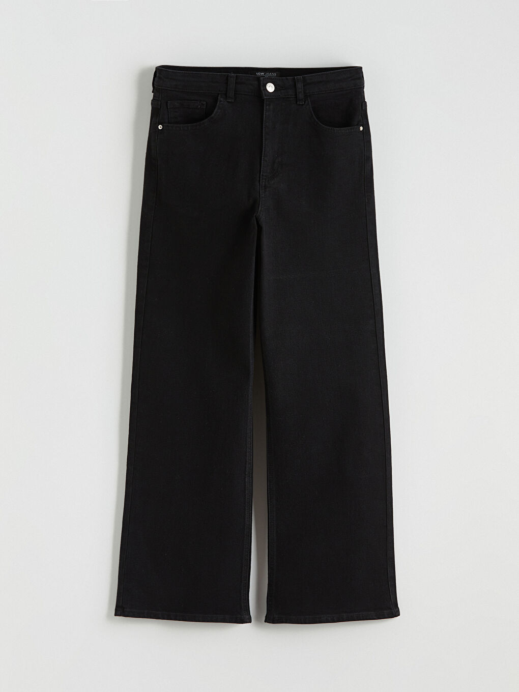 Siyah Wideleg Kadın Jean Pantolon-4
