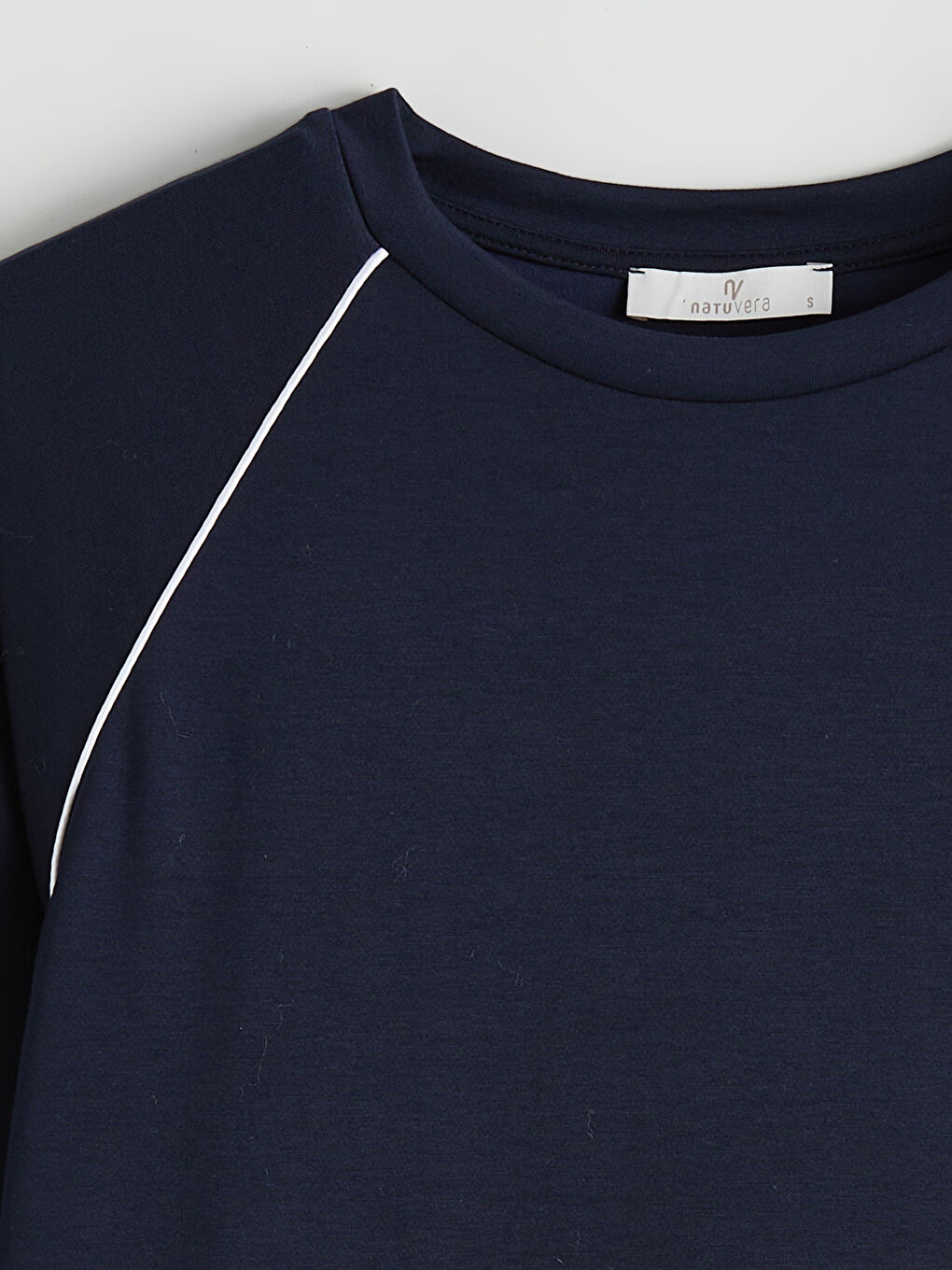 Lacivert Bisiklet Yaka Kadın Sweatshirt-5