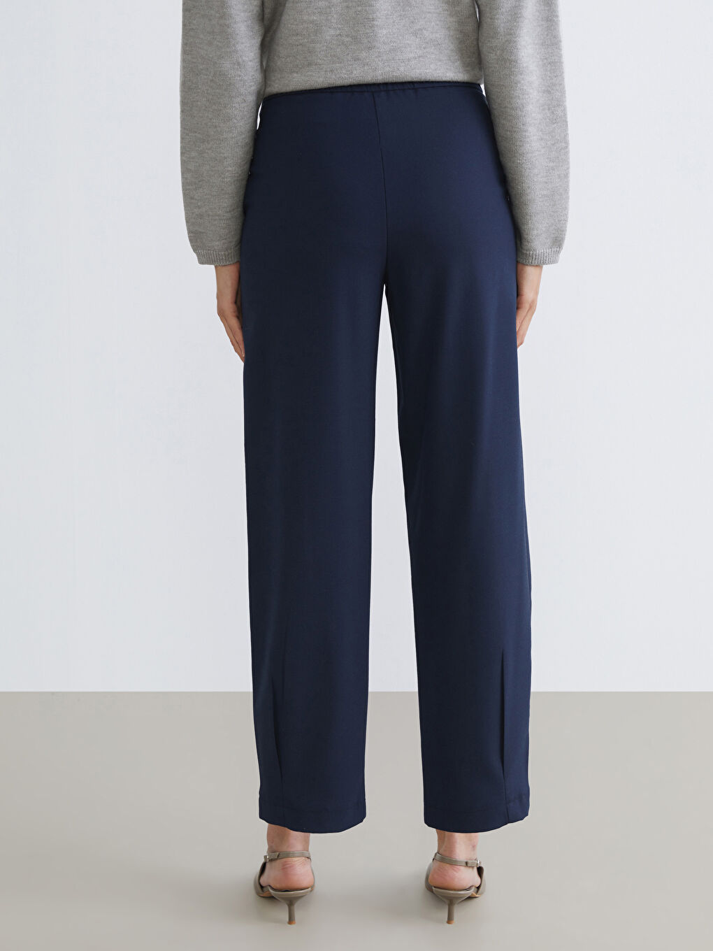 Lacivert Havuç Kesim Kadın Pantolon-3