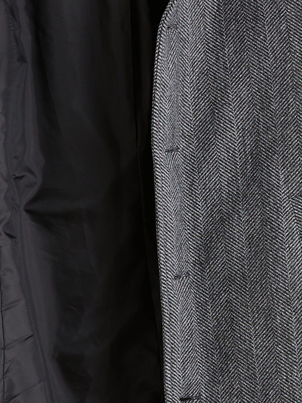 Man ANTHRACITE Wool Blended Overcoat-6