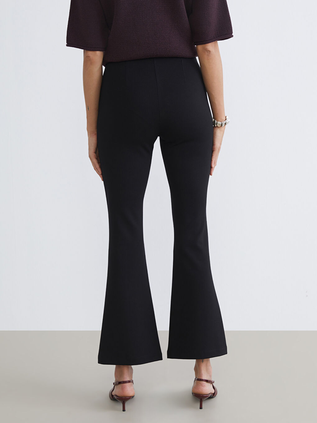 Extra Slim Fit Flared Women's Trousers-3