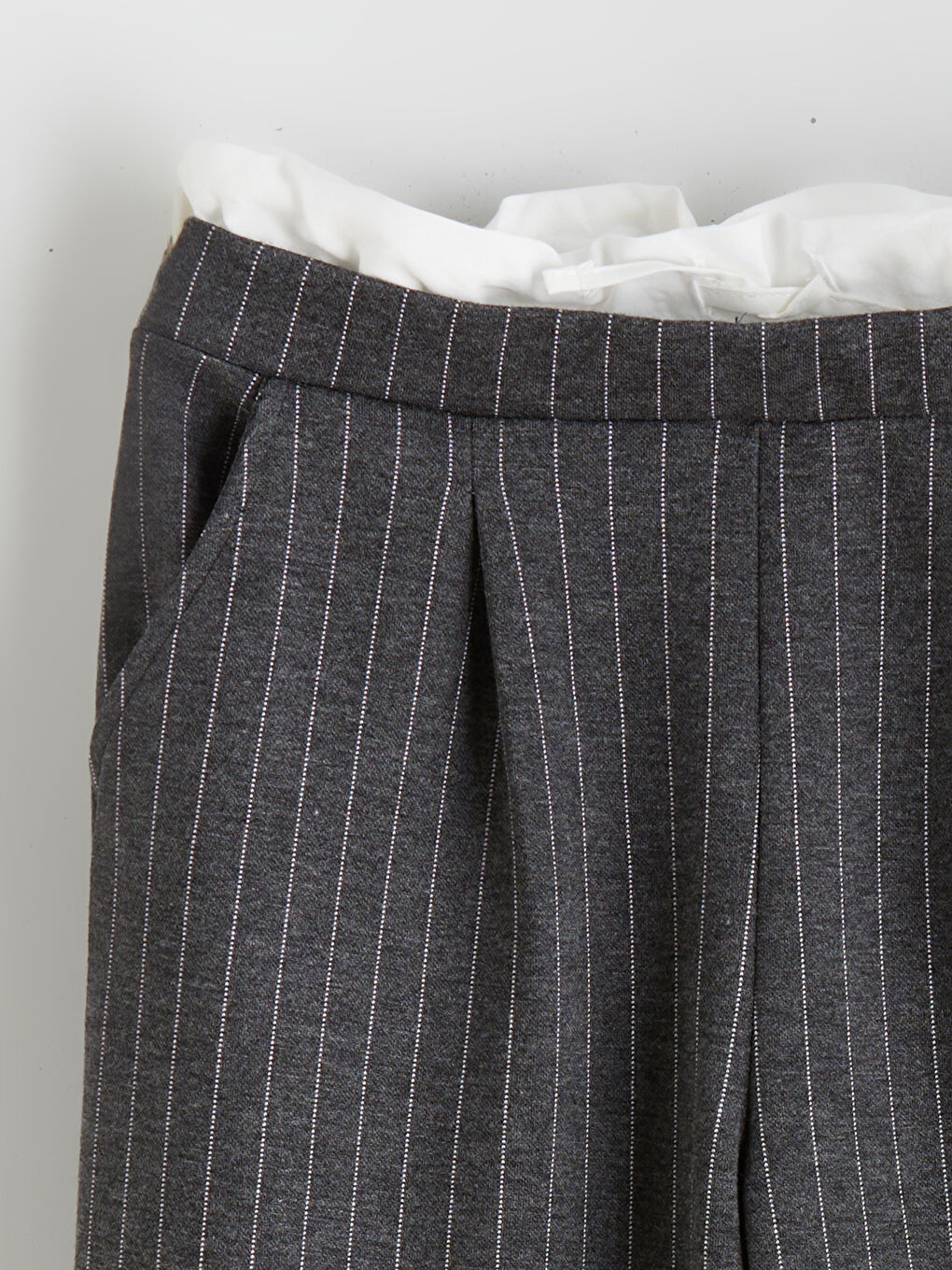 Elasticated Waist Pleated Girls' Trousers-1