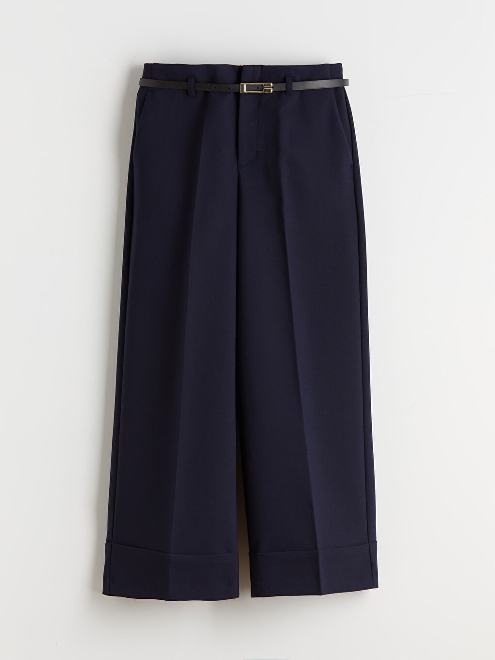 Hlače Standardnog Kroja s Remenom za Žene-4