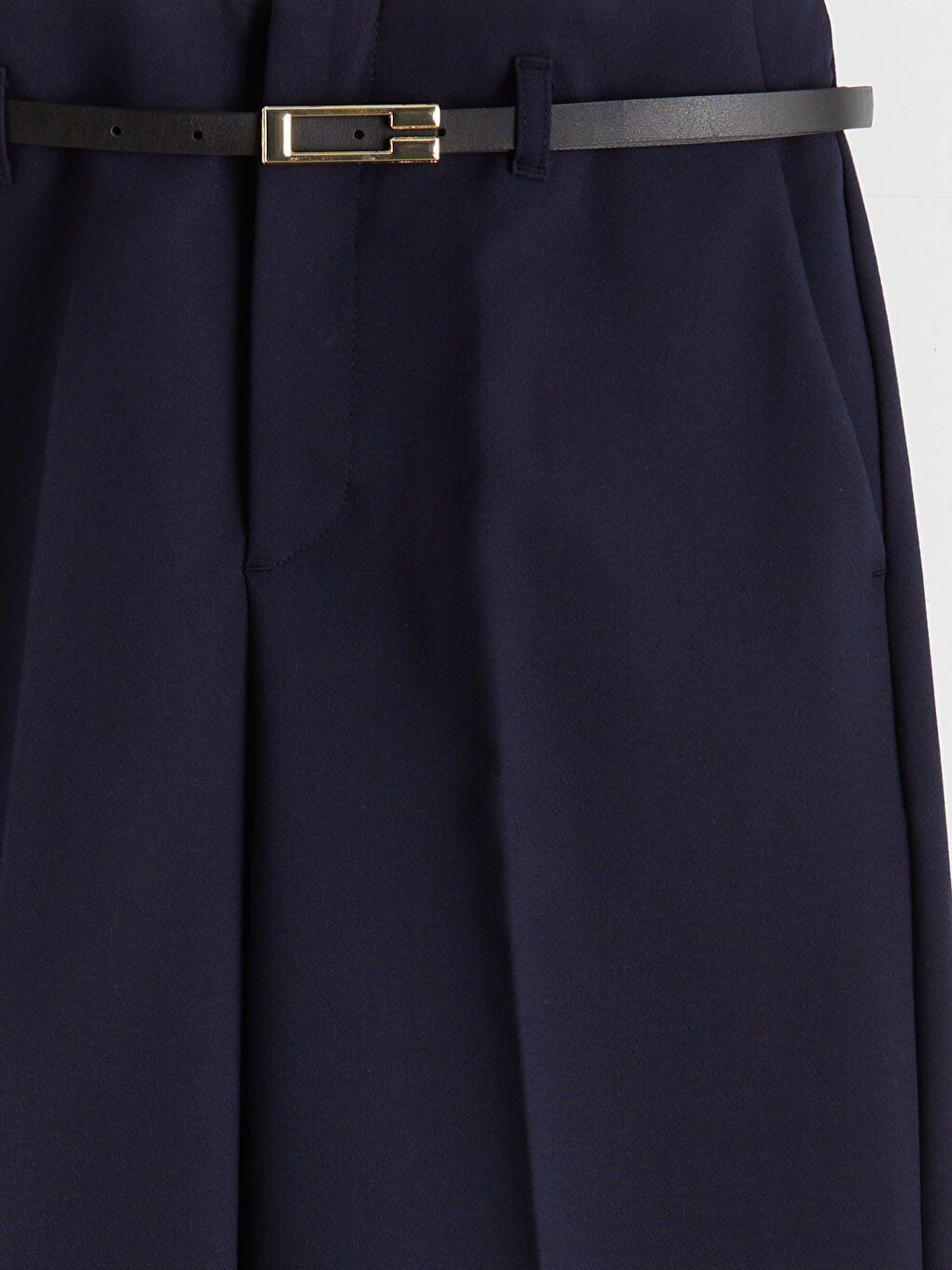 Hlače Standardnog Kroja s Remenom za Žene-5