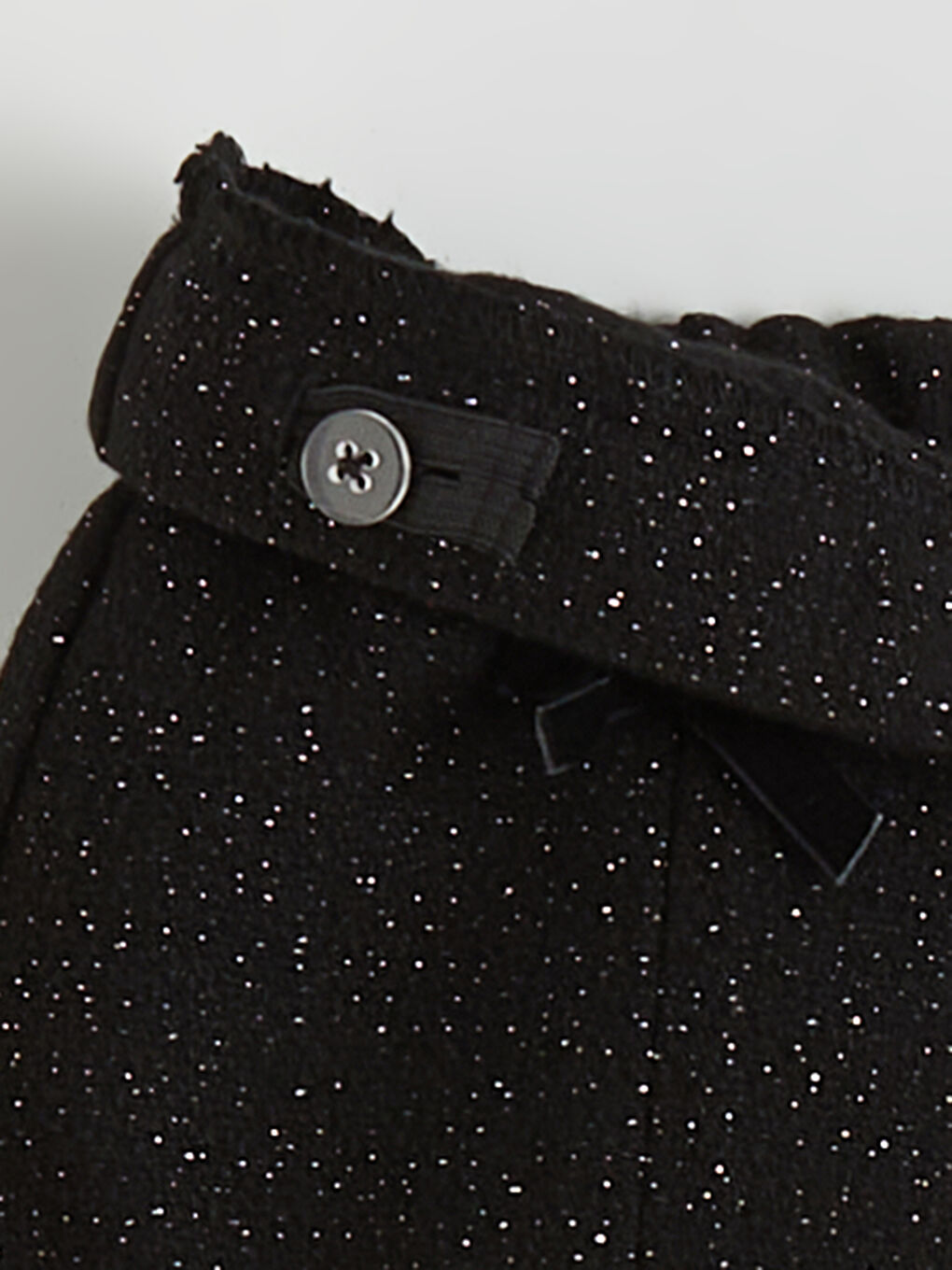 Siyah Beli Lastikli Kız Çocuk Şort Etek ve Külotlu Çorap-1