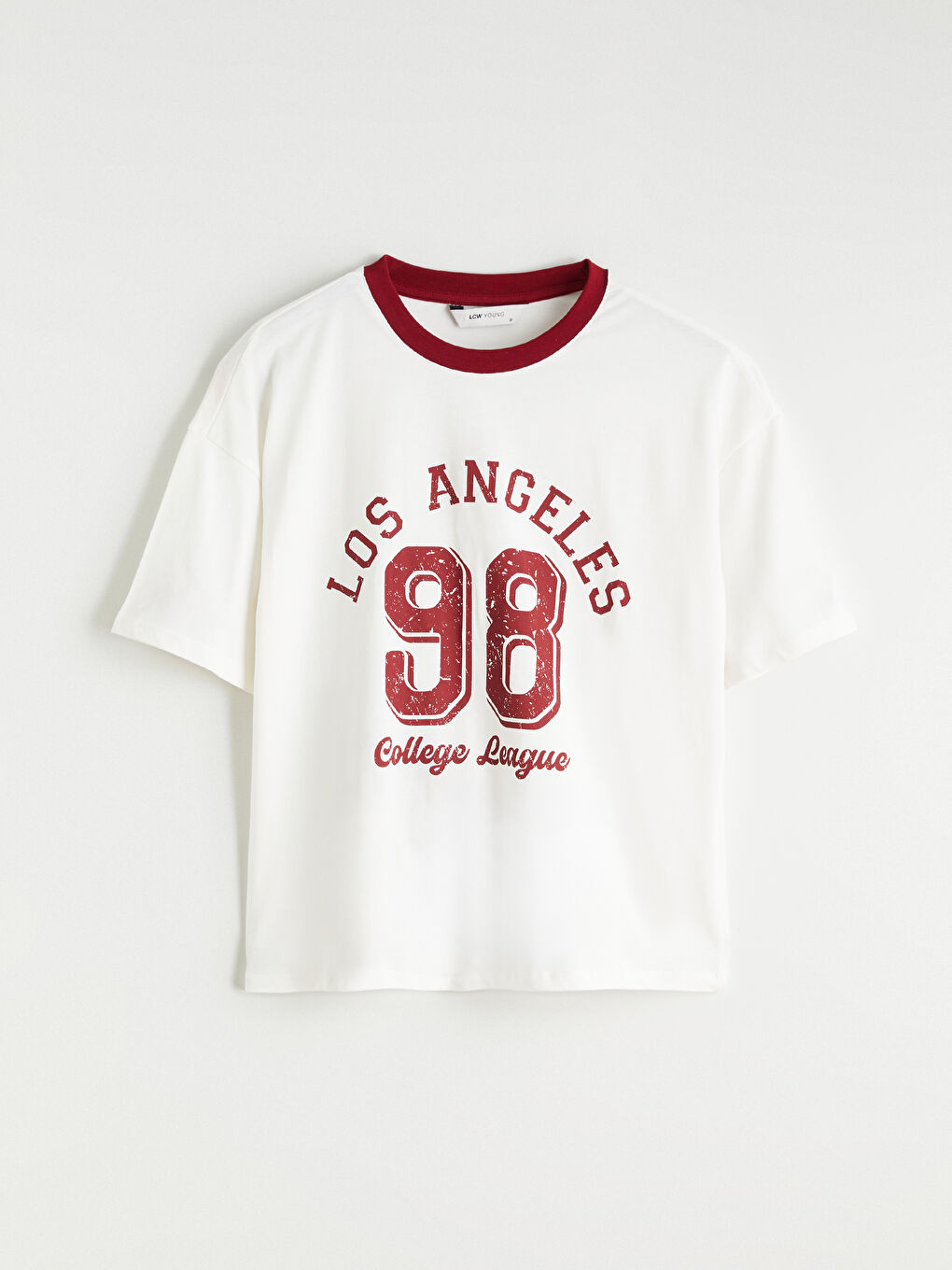 Bordo Bisiklet Yaka Baskılı Kadın Pijama Takımı-5