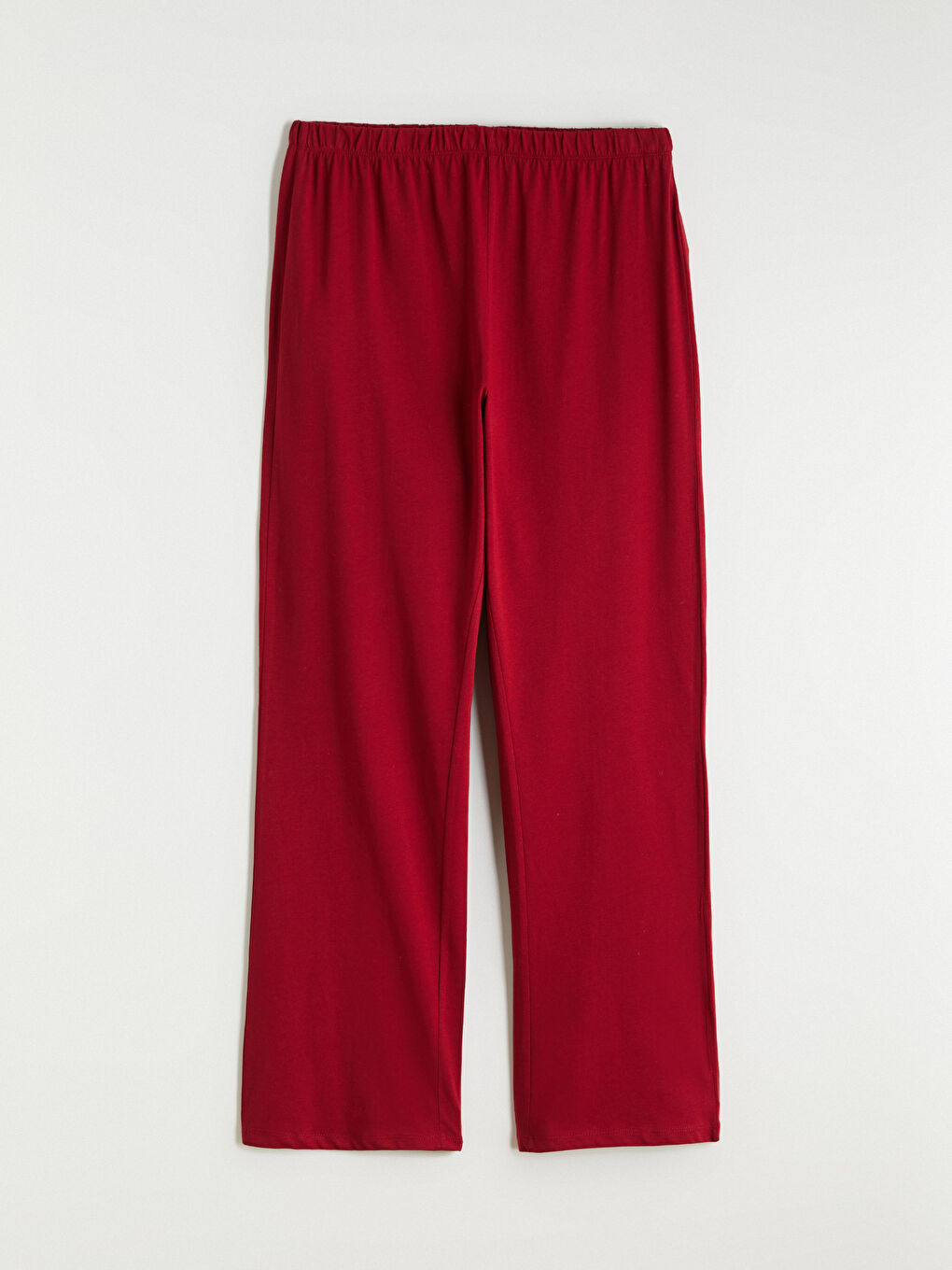 Bordo Bisiklet Yaka Baskılı Kadın Pijama Takımı-7