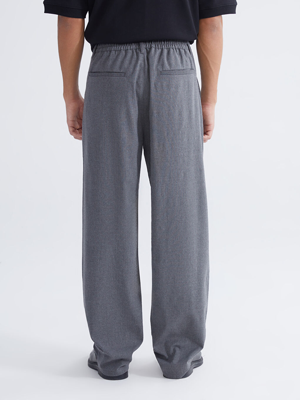 Relaxed Fit Twill Men's Trousers-3