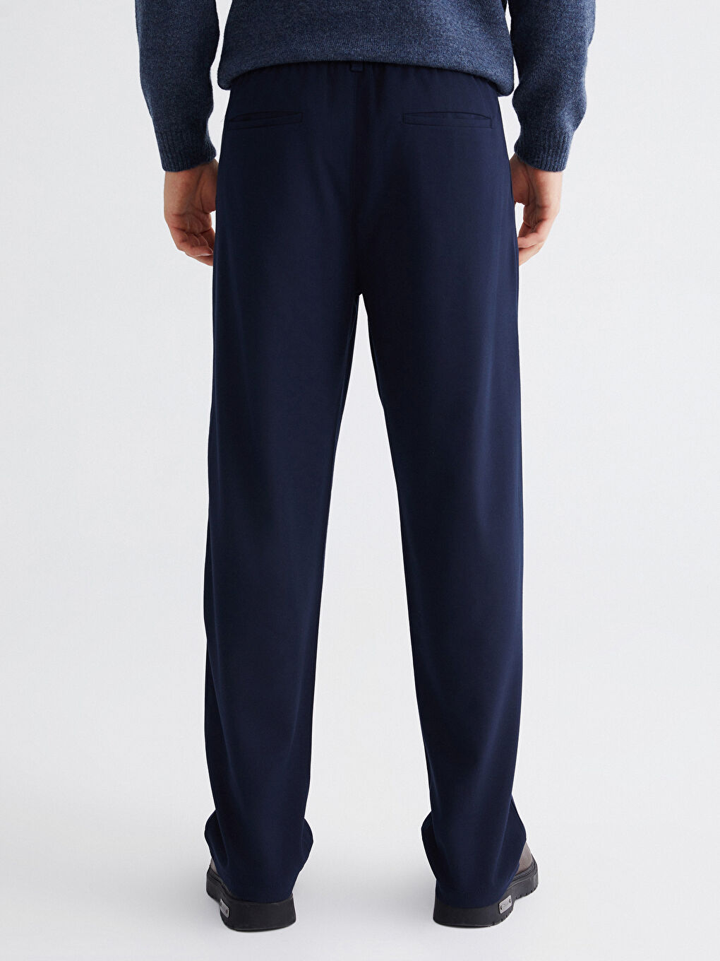 Lacivert Rahat Kalıp Gabardin Erkek Pantolon-3