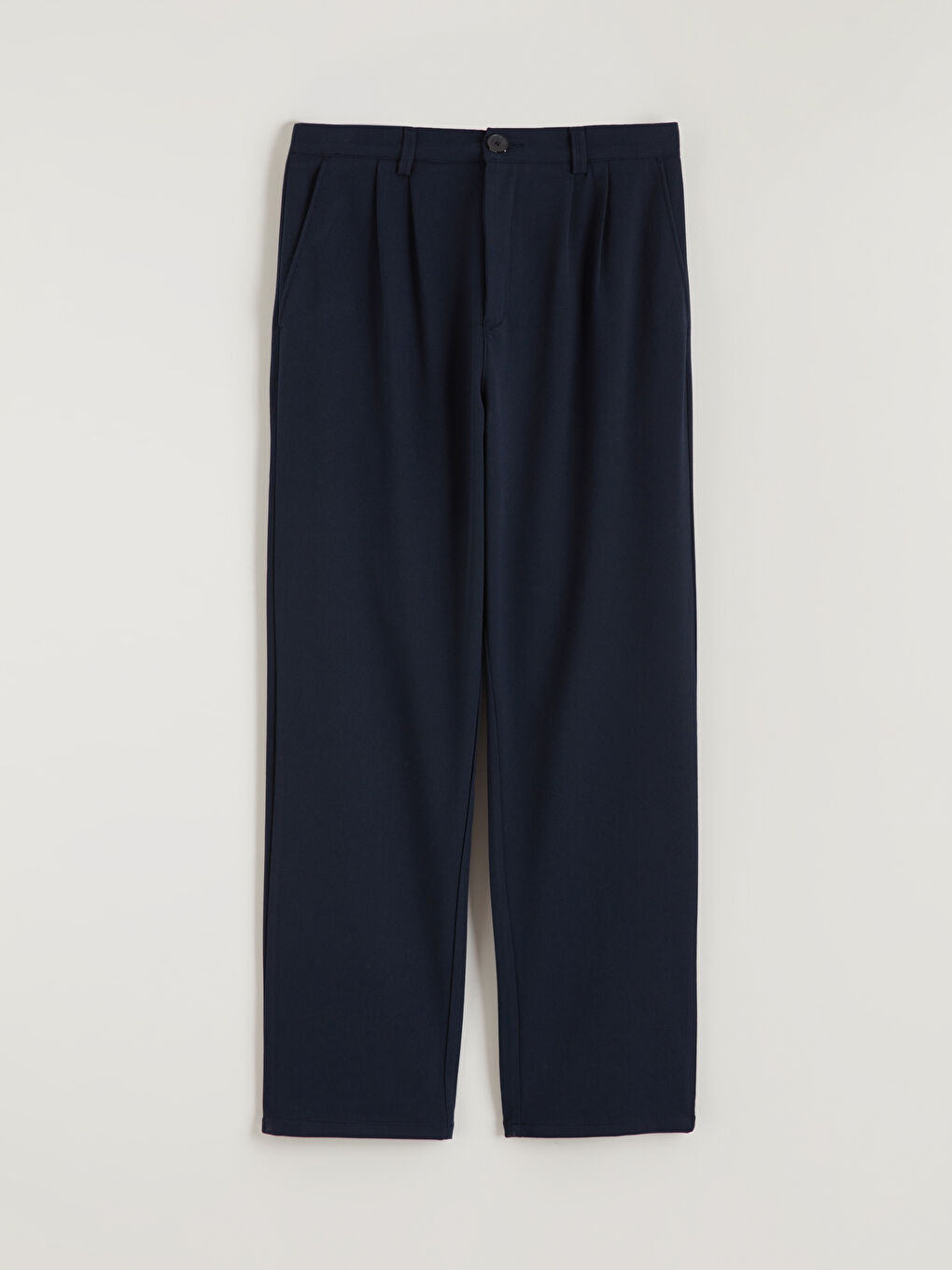 Lacivert Rahat Kalıp Gabardin Erkek Pantolon-4