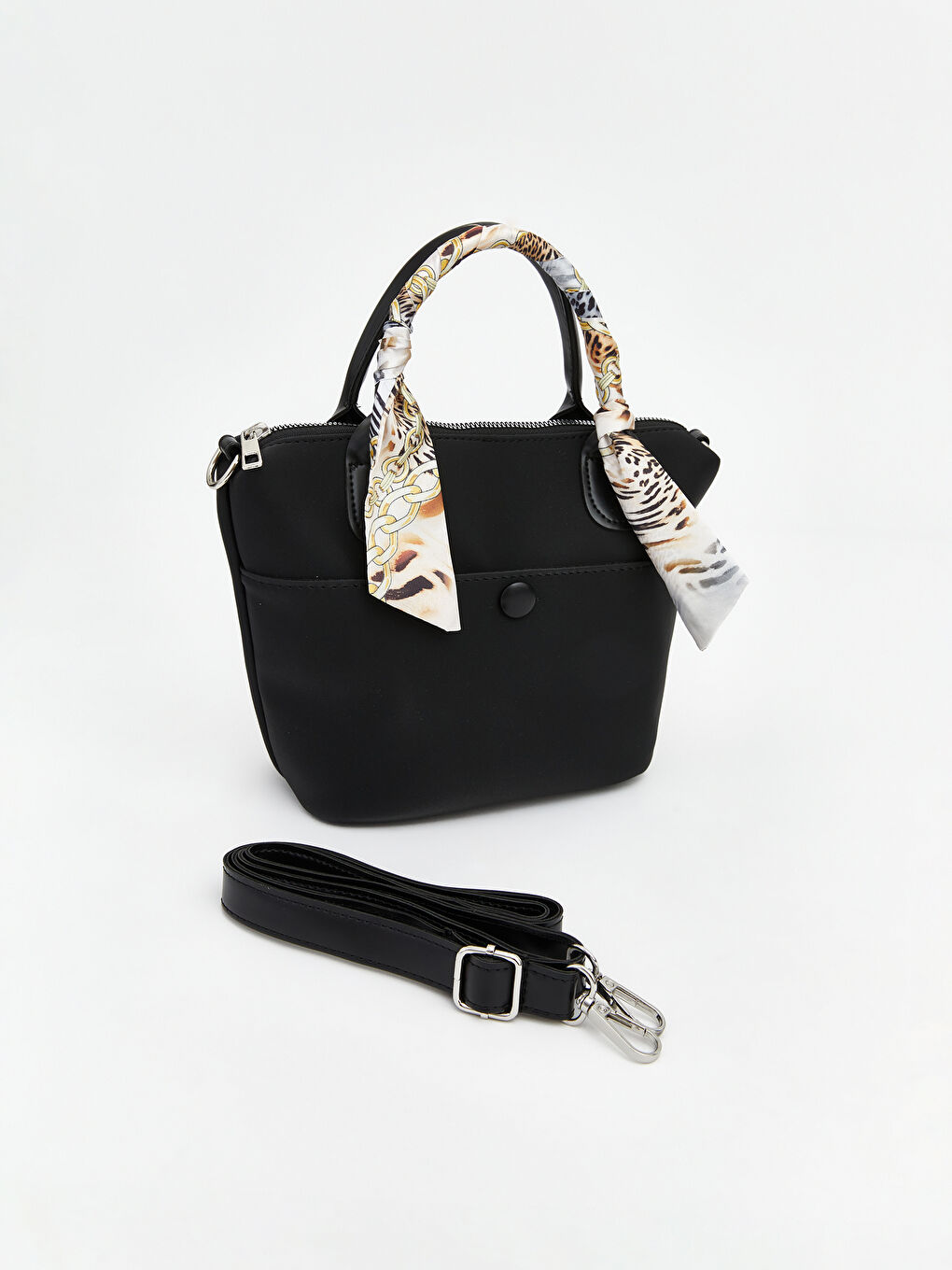 Siyah Çıkarılabilir Askılı Kadın Omuz Çantası-1