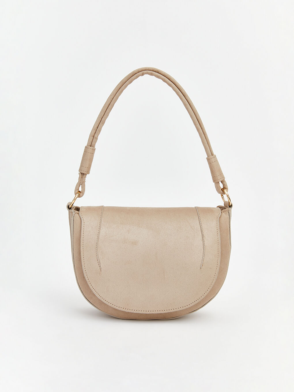 Kahverengi Süet Görünümlü Kadın Omuz Çantası