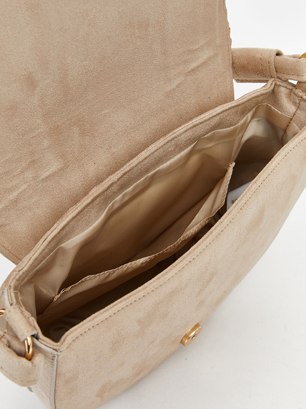 Kahverengi Süet Görünümlü Kadın Omuz Çantası-3