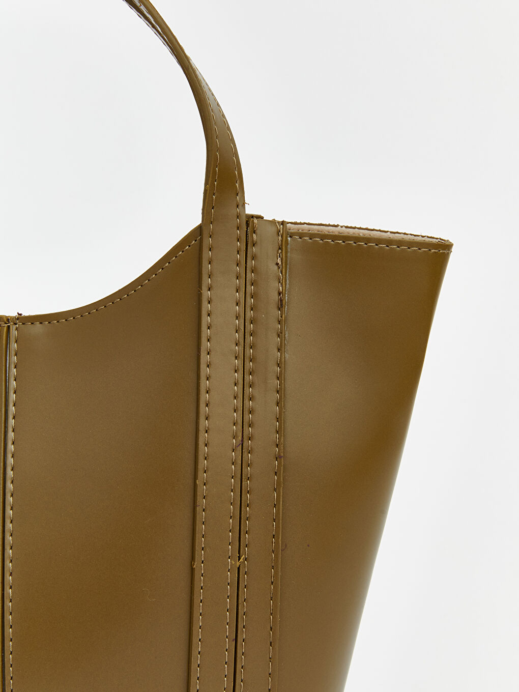 Haki Deri Görünümlü Kadın Kol Çantası-2